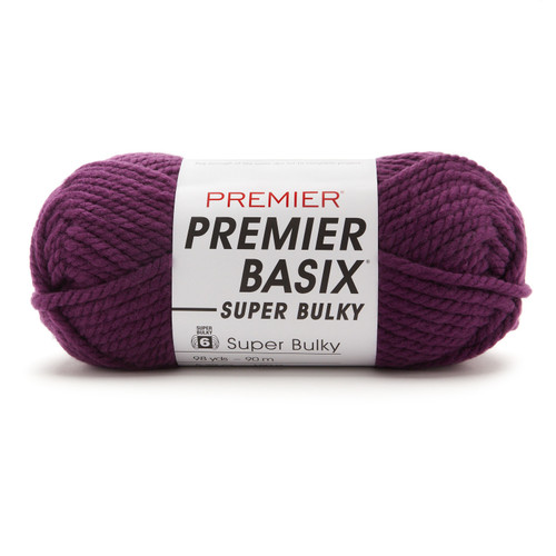 3 Pack Premier Basix Super Bulky Yarn-Eggplant 2121-11 - 840166826652