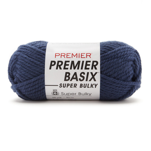 3 Pack Premier Basix Super Bulky Yarn-Denim 2121-13 - 840166826676