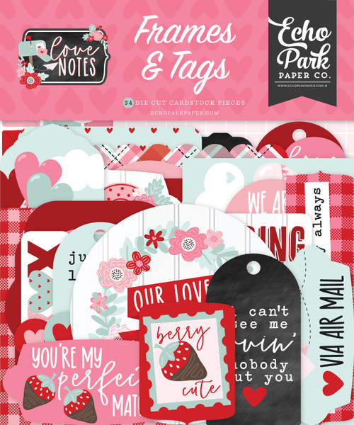 3 Pack - Echo Park Cardstock Ephemera 34/Pkg-Frames & Tags, Love Notes - LN344025 - 691835265919 3 Pack - Echo Park Cardstock Ephemera 34/Pkg-Frames & Tags, Love Notes - LN344025 - 691835265919