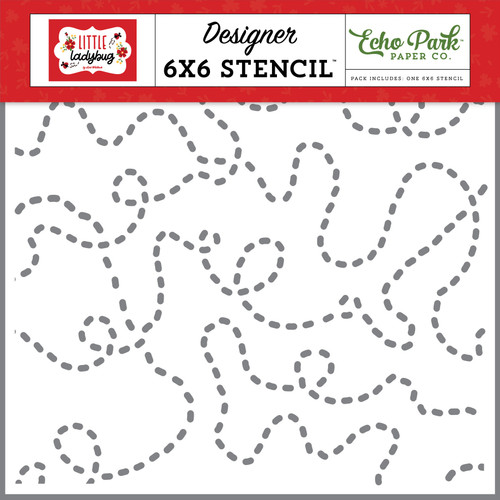 2 Pack Echo Park Stencil 6"X6"-Ladybug Trails, Little Ladybug LB347035 - 691835275413