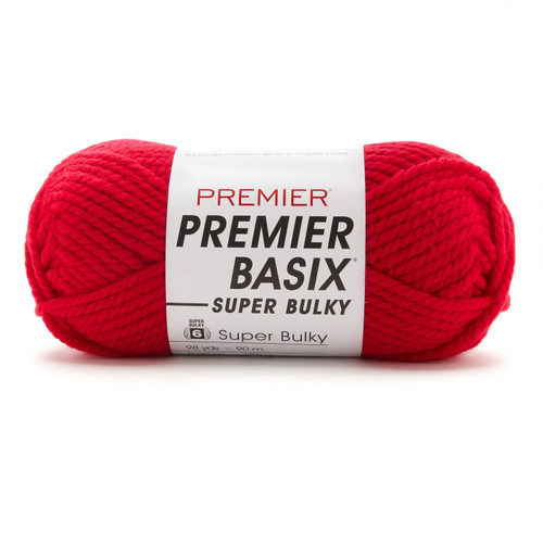 Premier Basix Super Bulky Yarn-Cherry Red - 2121-29 - 840166826836
