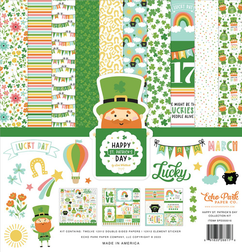 Echo Park Collection Kit 12"X12"-Happy St. Patrick's Day - PD350016 - 691835268118 Echo Park Collection Kit 12"X12"-Happy St. Patrick's Day - PD350016 - 691835268118