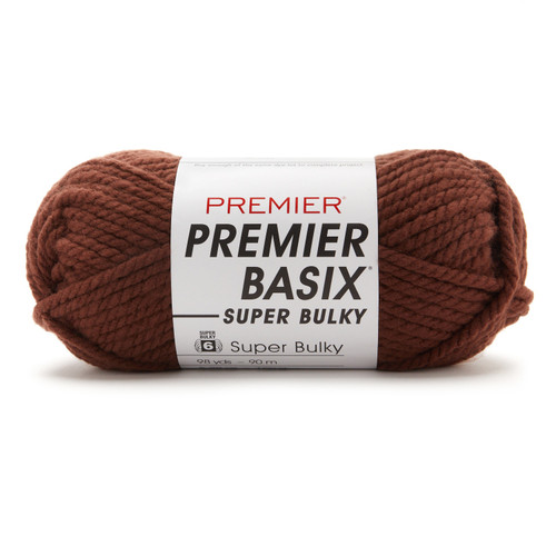 3 Pack - Premier Basix Super Bulky Yarn-Mahogany - 2121-28 - 840166826829