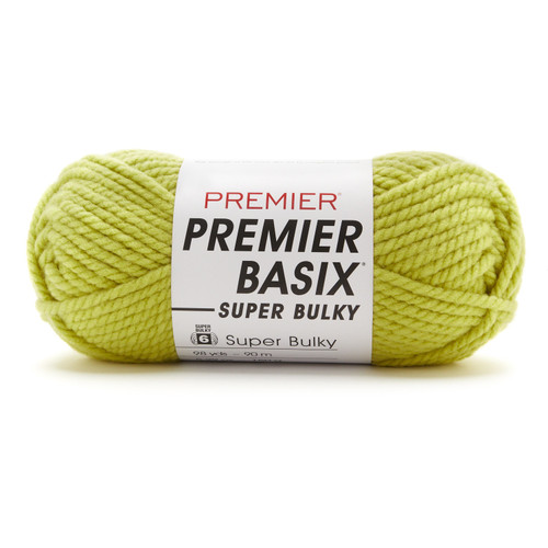 3 Pack Premier Basix Super Bulky Yarn-Lime 2121-32 - 840166826867