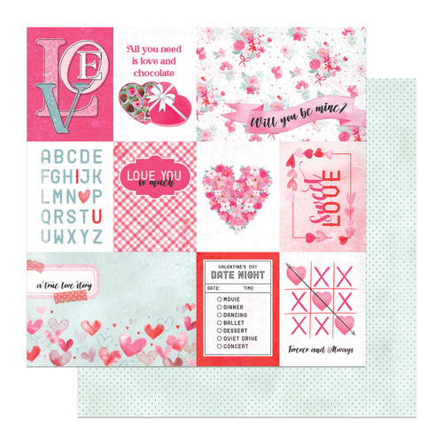 25 Pack Smitten Double-Sided Cardstock 12"X12"-Sweet Love PPSMI12-4348 - 709388343487