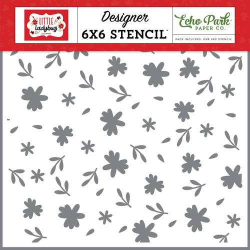 Echo Park Stencil 6"X6"-Gorgeous Garden, Little Ladybug LB347033 - 691835275215