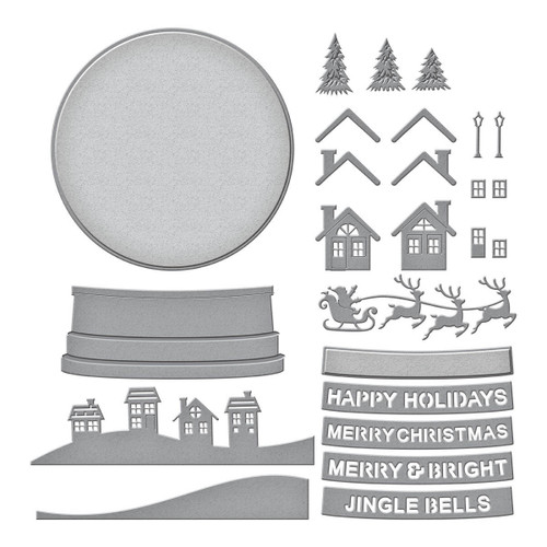 Spellbinders Etched Dies By Simon Hurley-Simon's Snow Globe S6222