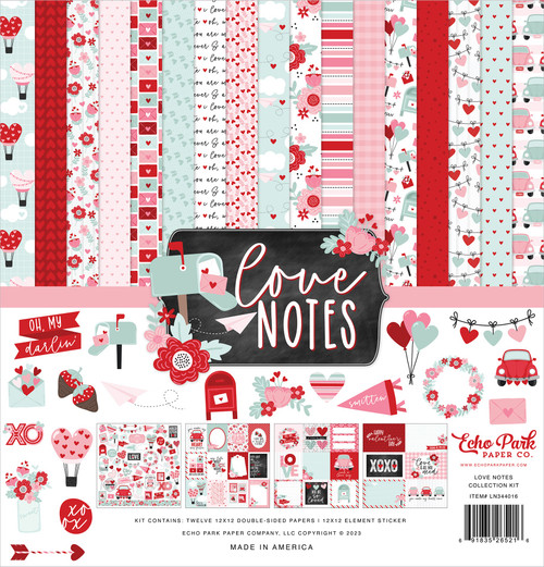 Echo Park Collection Kit 12"X12"-Love Notes - LN344016 - 691835265216