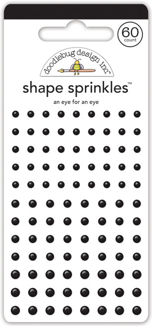 3 Pack Doodlebug Sprinkles Adhesive Enamel Shapes-An Eye For An Eye 8339 - 842715083394