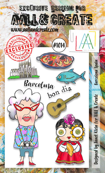 AALL And Create A6 Photopolymer Clear Stamp Set-Barcelona Spain LLTP1014 - 5060979163491