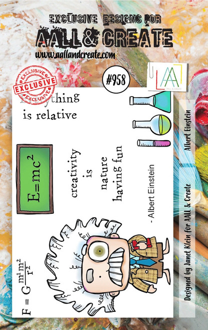AALL And Create A7 Photopolymer Clear Stamp Set-Albert Einstein ALLTP958 - 5060979162081