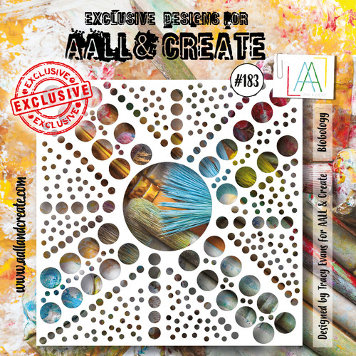 2 Pack AALL And Create Stencil 6"X6"-Blobology ALLPC183 - 5060979163330