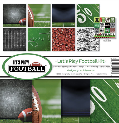 Reminisce Collection Kit 12"X12"-Let's Play Football LPY201 - 840310202523