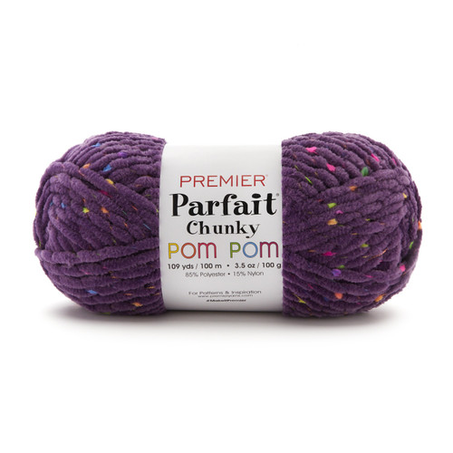 3 Pack - Premier Parfait Chunky Pom Pom Yarn-Ultraviolet - 2107-08 - 840166824665