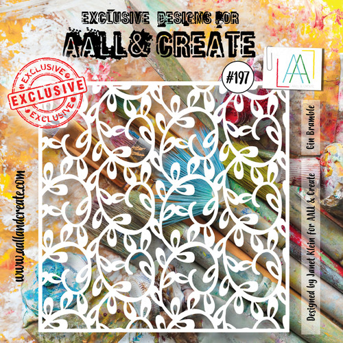 2 Pack AALL And Create Stencil 6"X6"-Gin Bramble ALLPC197 - 5060979164009