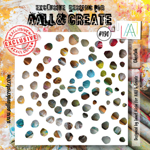 2 Pack - AALL And Create Stencil 6"X6"-Cheetah - ALLPC190 - 5060979163408