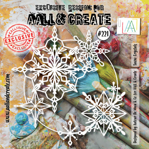 2 Pack - AALL And Create Stencil 6"X6"-Snow Crystals - ALLPC221 - 5060979164290