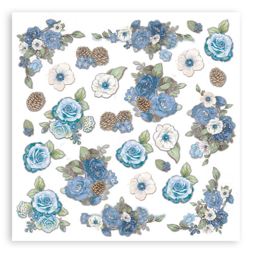 3 Pack Stamperia Double-Sided Paper Pad 8"X8" 10/Pkg-Blue Land SBBS84