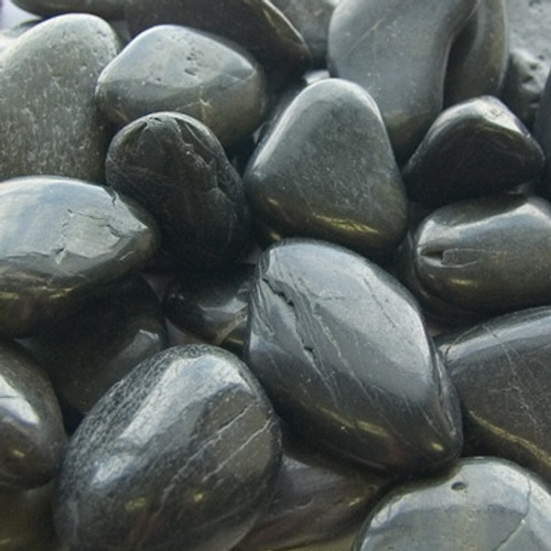 3 Pack Panacea Polished River Rocks 32oz-Black 70033 - 093432700334