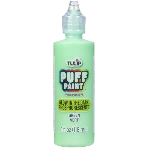 Tulip Dimensional Fabric Paint 4oz-Glow - Green - FLGLOW-16069 - 017754160690