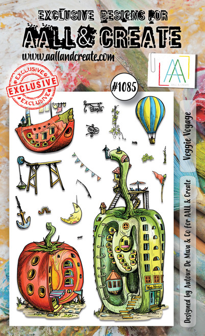 AALL And Create A6 Photopolymer Clear Stamp Set-Veggie Voyage - LLTP1085 - 5060979165075