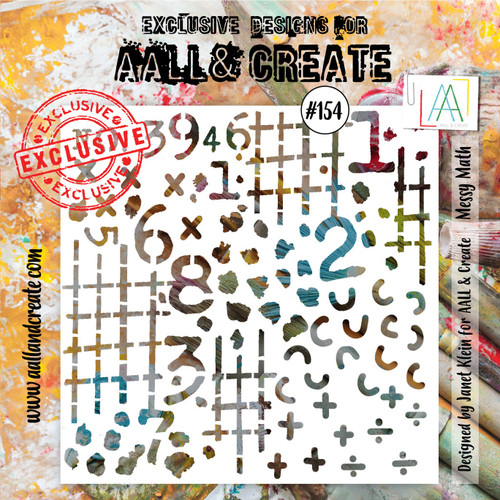 AALL And Create Stencil 6"X6"-Messy Math - ALLPC154 - 5060979162340