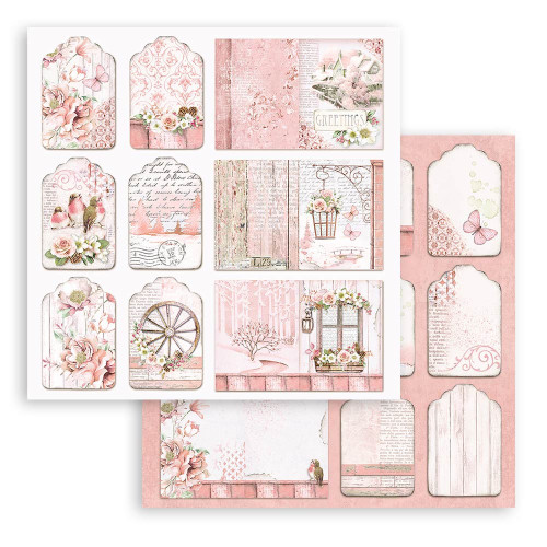 Stamperia Double-Sided Paper Pad 8"X8" 10/Pkg-Roseland SBBS85