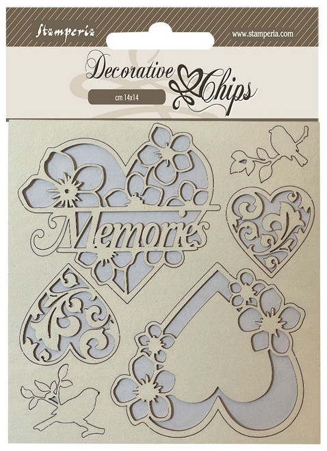 Stamperia Decorative Chips 5.5"X5.5"-Blue Land Memories - SCB175 - 5993110028888