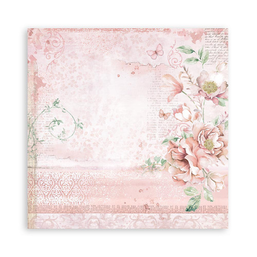 Stamperia Polyester Fabric 12"X12" 4/Pkg-Blue and Roseland - SBPLT15 Stamperia Polyester Fabric 12"X12" 4/Pkg-Blue and Roseland - SBPLT15