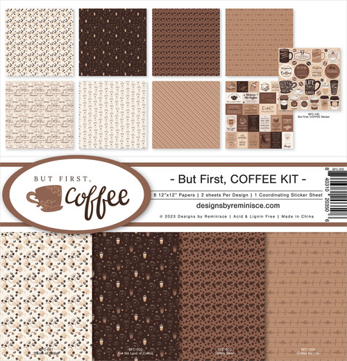 Reminisce Collection Kit 12"X12"-But First, Coffee BFC200 - 840310203506