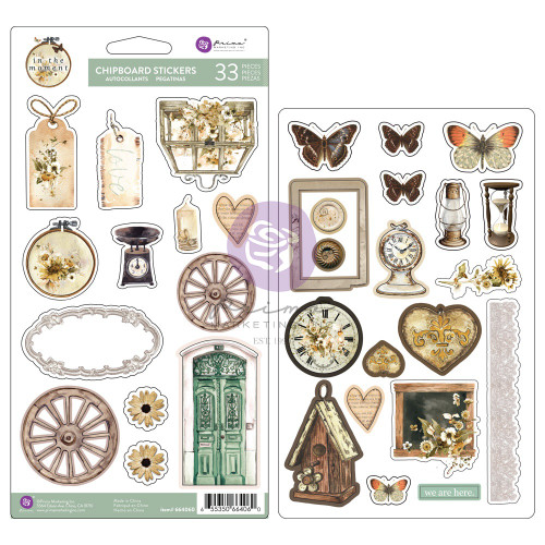 3 Pack In The Moment Chipboard Stickers 35/PkgP664060 - 655350664060