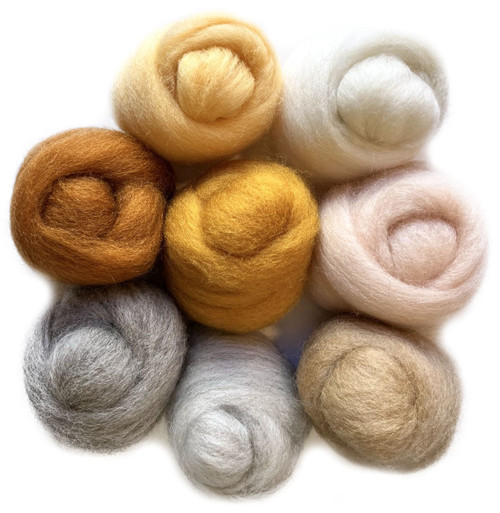 Wistyria Editions Wool Roving 15" .25oz 8/Pkg-Honeycomb WR-W920R