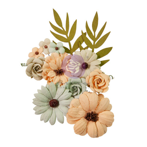 3 Pack Prima Marketing Paper Flowers 12/Pkg-Rustic Wonder, In The Moment P668358 - 655350668358