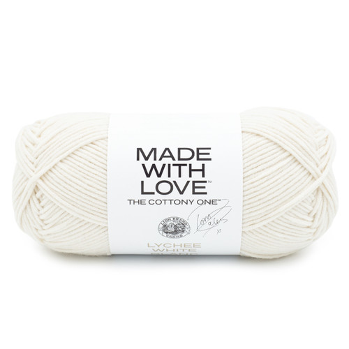 3 Pack Lion Brand Tom Daley The Cottony One Yarn-Lychee White 3040-098 - 023032129143