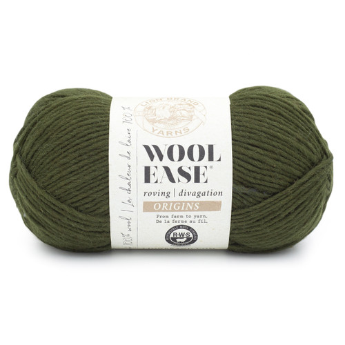 3 Pack Lion Brand Wool-Ease Roving Origins Yarn-Olive 647-172 - 023032137087