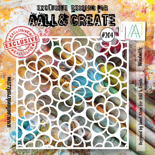 2 Pack - AALL And Create Stencil 6"X6"-Windmills - ALLPC204 - 5060979164078