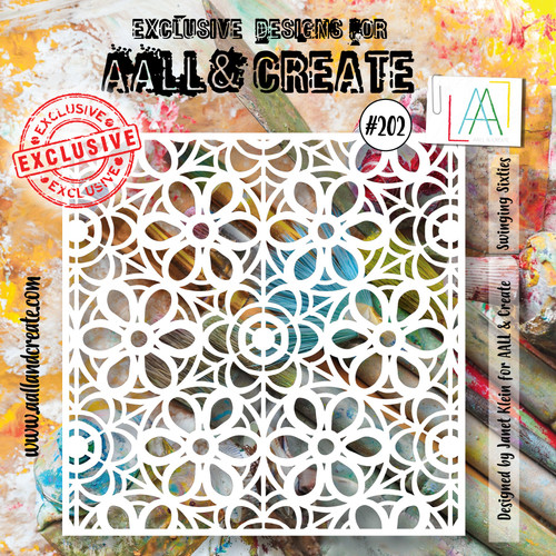 2 Pack AALL And Create Stencil 6"X6"-Swinging Sixties ALLPC202 - 499997004236