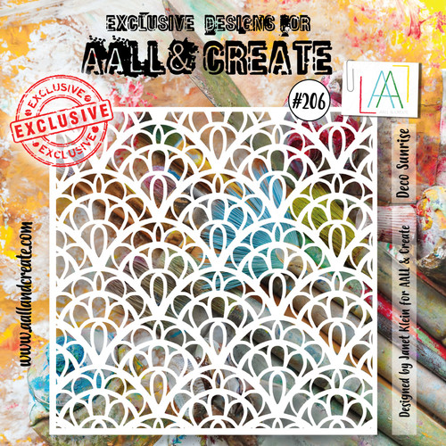 2 Pack AALL And Create Stencil 6"X6"-Deco Sunrise ALLPC206 - 499997004274
