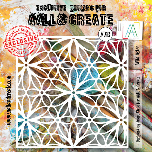 2 Pack - AALL And Create Stencil 6"X6"-Wild Aster - ALLPC213 - 5060979164160