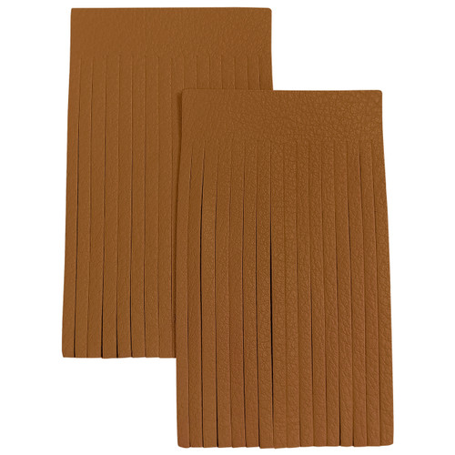 3 Pack - Realeather(R) Crafts Deerskin Fringe 2"x3" 2/Pkg-Saddle Tan - SF0203-0271