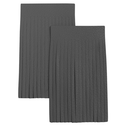 3 Pack - Realeather(R) Crafts Deerskin Fringe 2"x3" 2/Pkg-Charcoal - SF0203-0054