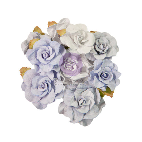 3 Pack Prima Marketing Paper Flowers 10/Pkg-Blue Lagoon, Bohemian Heart P668297 - 655350668297