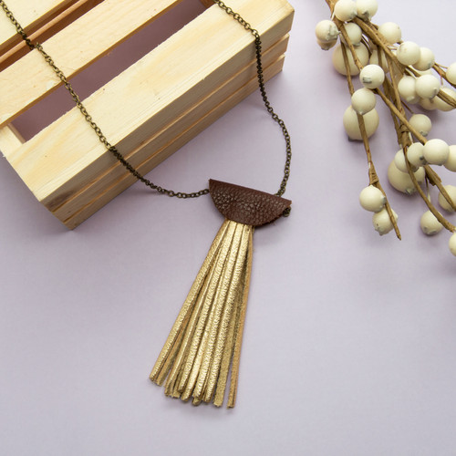 3 Pack - Realeather(R) Crafts Deerskin Fringe 2"x3" 2/Pkg-Metallic Gold - SF0203-91