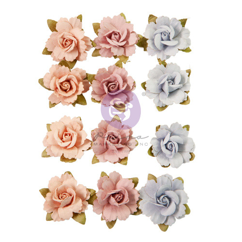 3 Pack Prima Marketing Paper Flowers 12/Pkg-Relaxed State, Bohemian Heart P668310 - 655350668310
