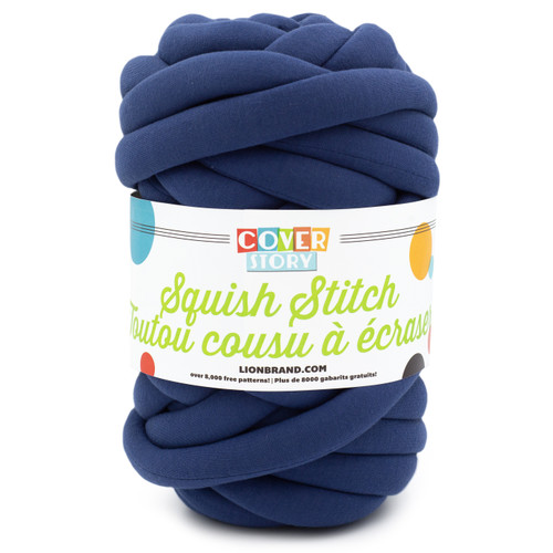 Loin Brand Cover Story Squish Stitch Yarn-Navy Peony 561-110 - 023032131573
