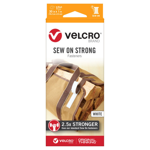 VELCRO(R) Brand Sew-On Strong Tape 1"X30"-White 30854 - 075967308544