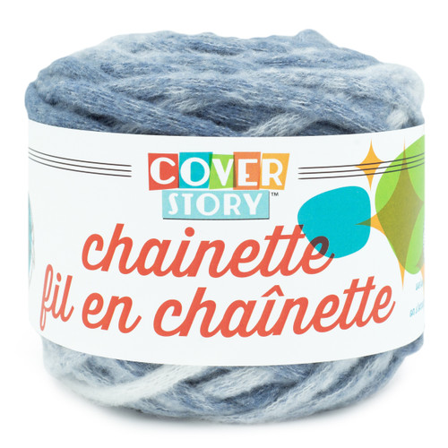 Lion Brand Cover Story Chainette Yarn-Faded Denim 565-212 - 023032135526