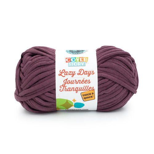 Lion Brand Cover Story Lazy Days Thick & Quick Yarn-Eggplant 191-147 - 023032129648