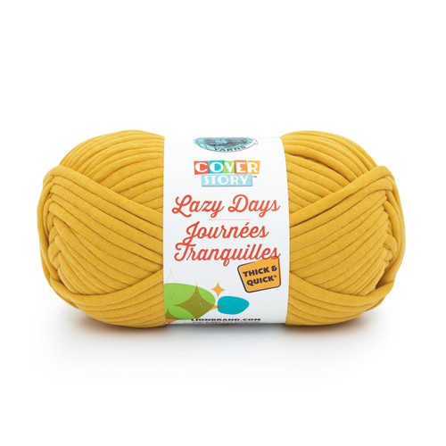 Lion Brand Cover Story Lazy Days Thick & Quick Yarn-Mustard 191-158 - 023032129570