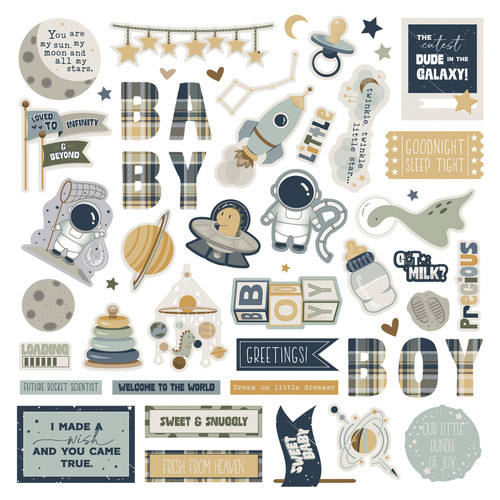 To The Moon And Back Stickers 12'X12"-Elements - TMB4395 - 709388343951